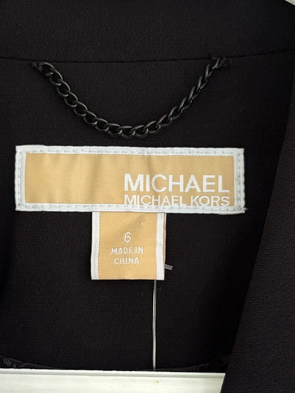 Michael Kors Crepe Double Breasted Romper Black Tailored Sleeveless NWT Sz 6